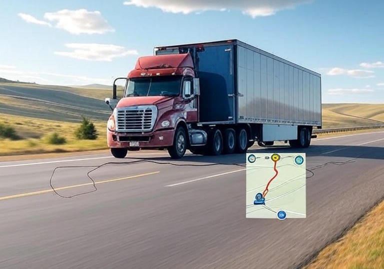 moving truck with gps tracking